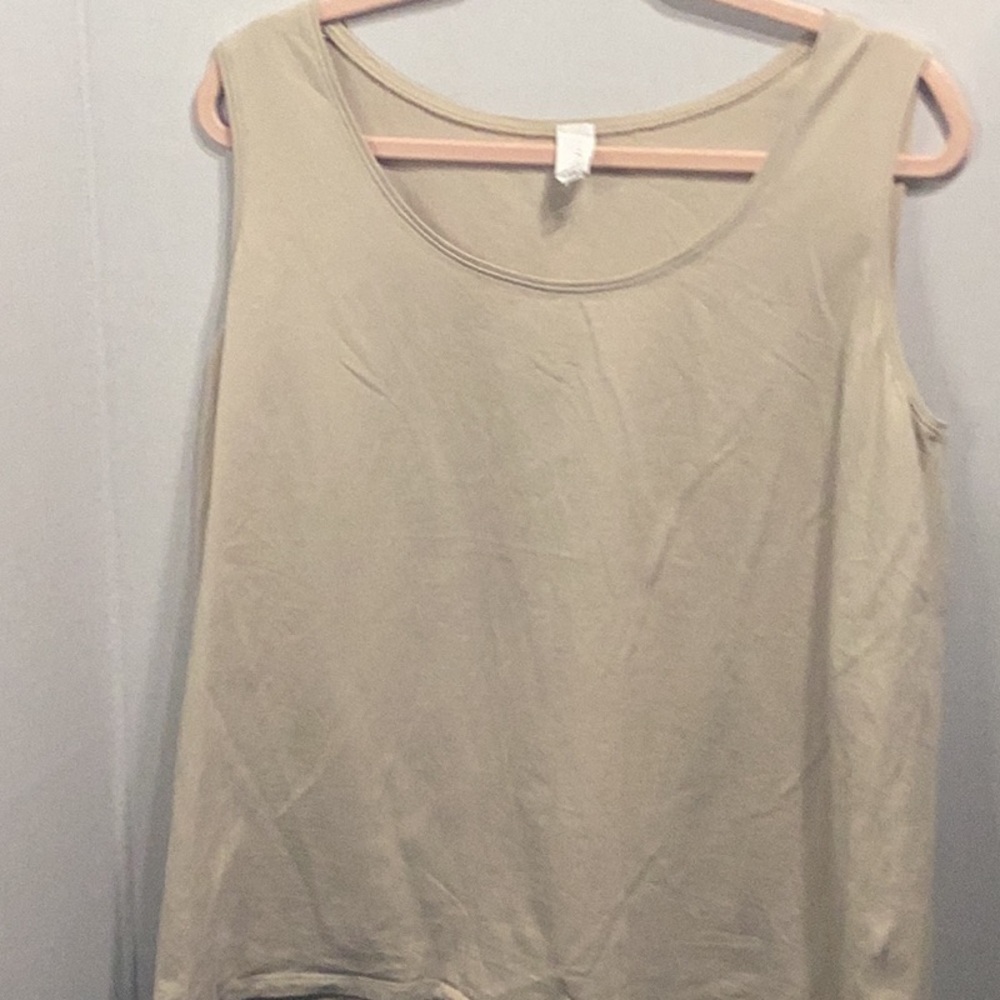 Jones, New York size 1 X plus Women's Beige Sleeveless shell  Top